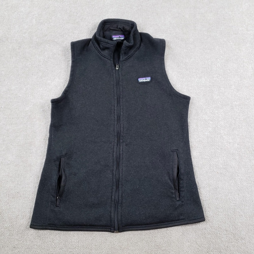 Patagonia Better Sweater Vest Womens XL Black Full Zip Collared Fleece Hiking